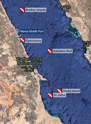 Crociere Sub Red Sea Sharks Mar Rosso | Itinerario: siti di immersione Profondo Blu